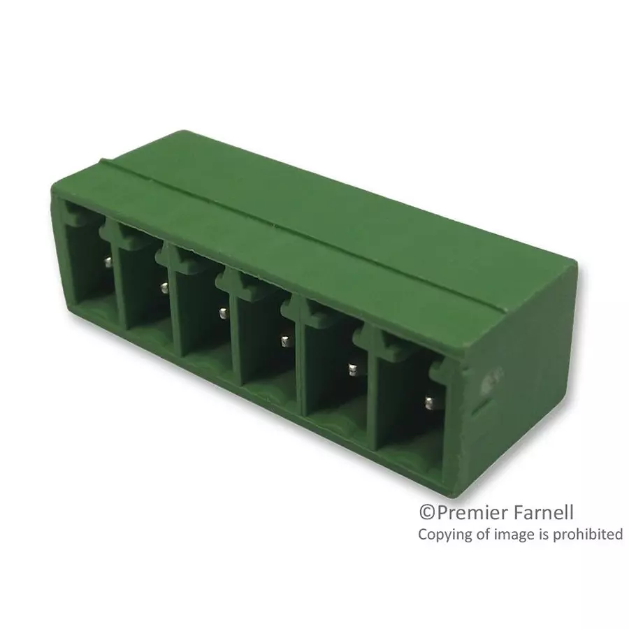 Phoenix Contact Pluggable Terminal Block Headers & Sockets CONNECTOR, HEADER, THT, 3.81MM, 6WAY, 1803468