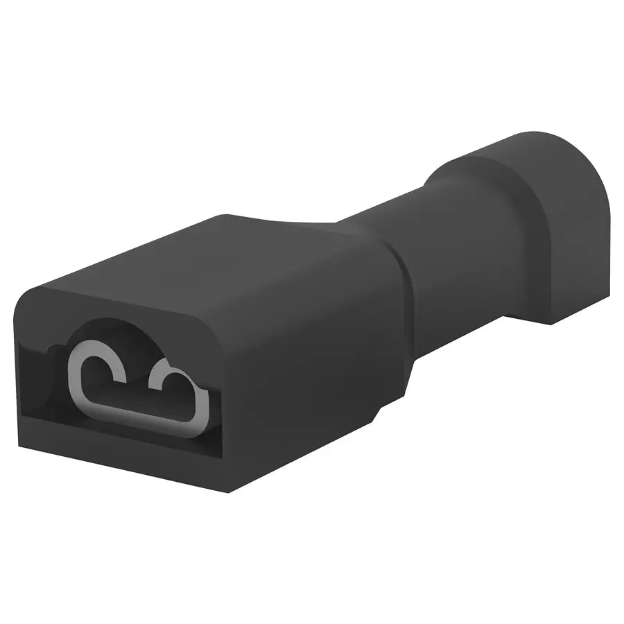 AMP - TE CONNECTIVITY FEMALE DISCONN, 2.8MM/3.18MM, 18AWG, BLK, 9-520272-2