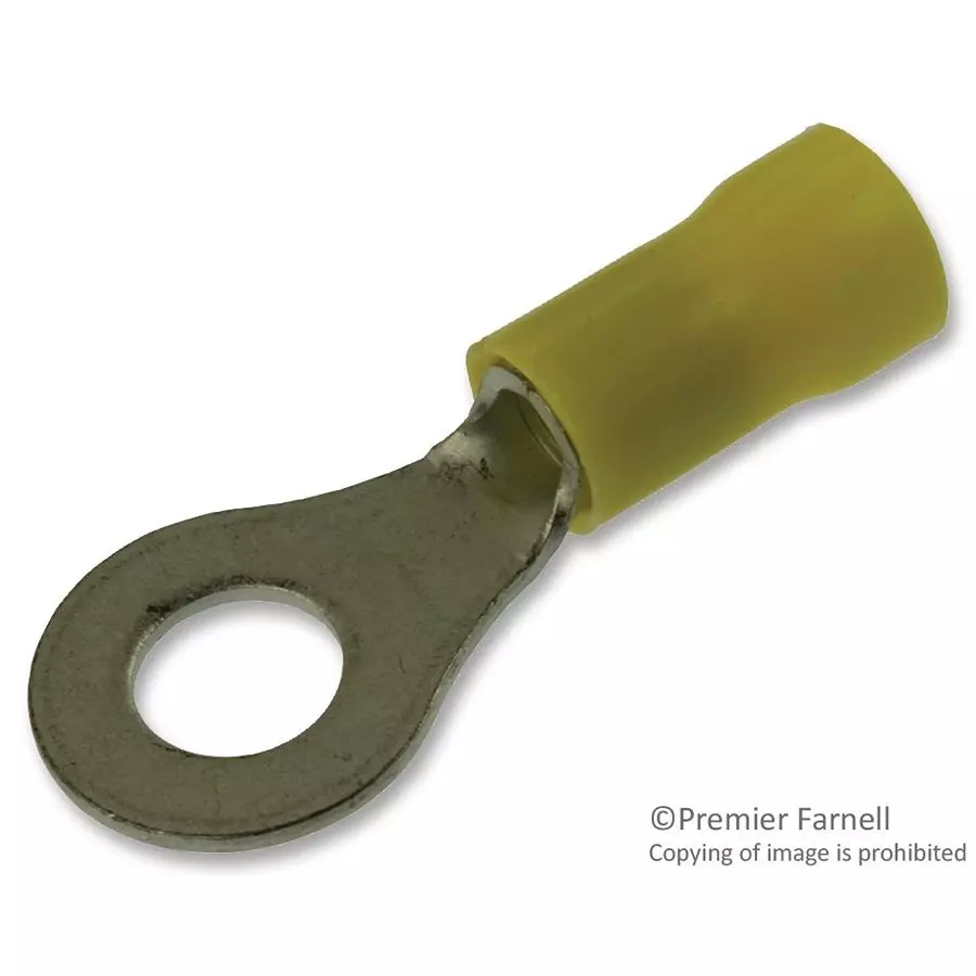 AMP - TE CONNECTIVITY TERMINAL, RING TONGUE 1/4IN CRIMP YELLOW, 8-34855-2