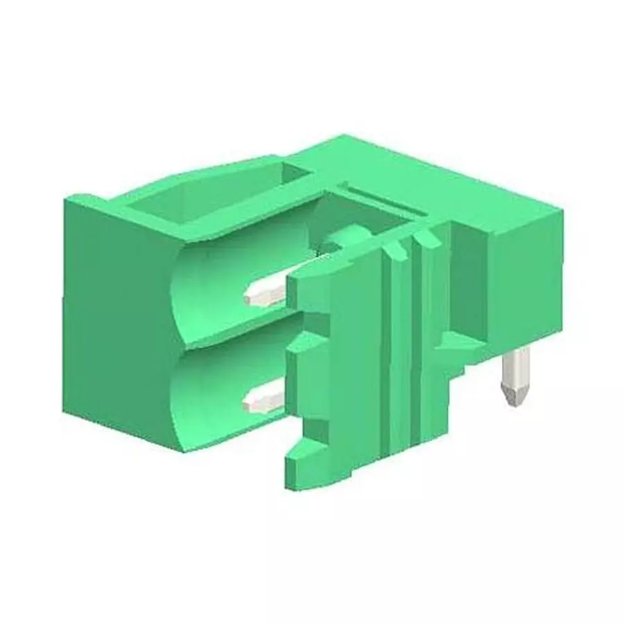 AMPHENOL ANYTEK TERMINAL BLOCK, R/A HEADER, 2POS, TH, EU0270510000G
