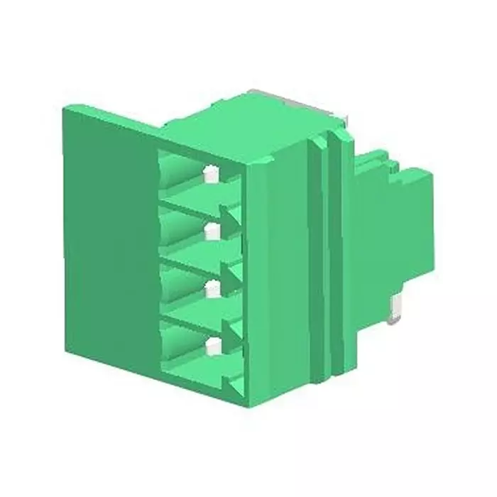 AMPHENOL ANYTEK TERMINAL BLOCK, R/A HEADER, 4POS, TH, EU0410510000G