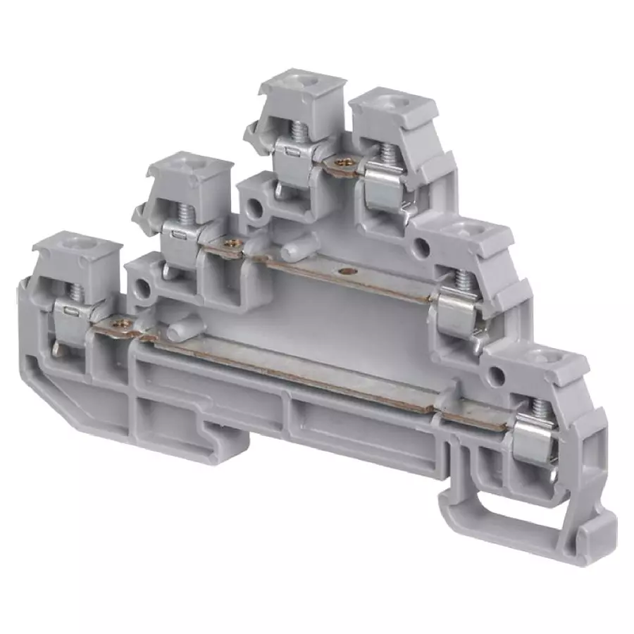 ENTRELEC - TE CONNECTIVITY TERMINAL BLOCK, DIN RAIL, 6POS, 20-12AWG, 1SNA115541R1100.