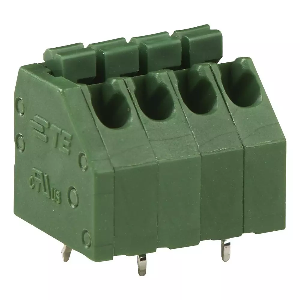 TE CONNECTIVITY Terminal Block, Wire To Board, 3Pos, 20-14Awg, Green, 1-2834011-3 (Pack of 10)