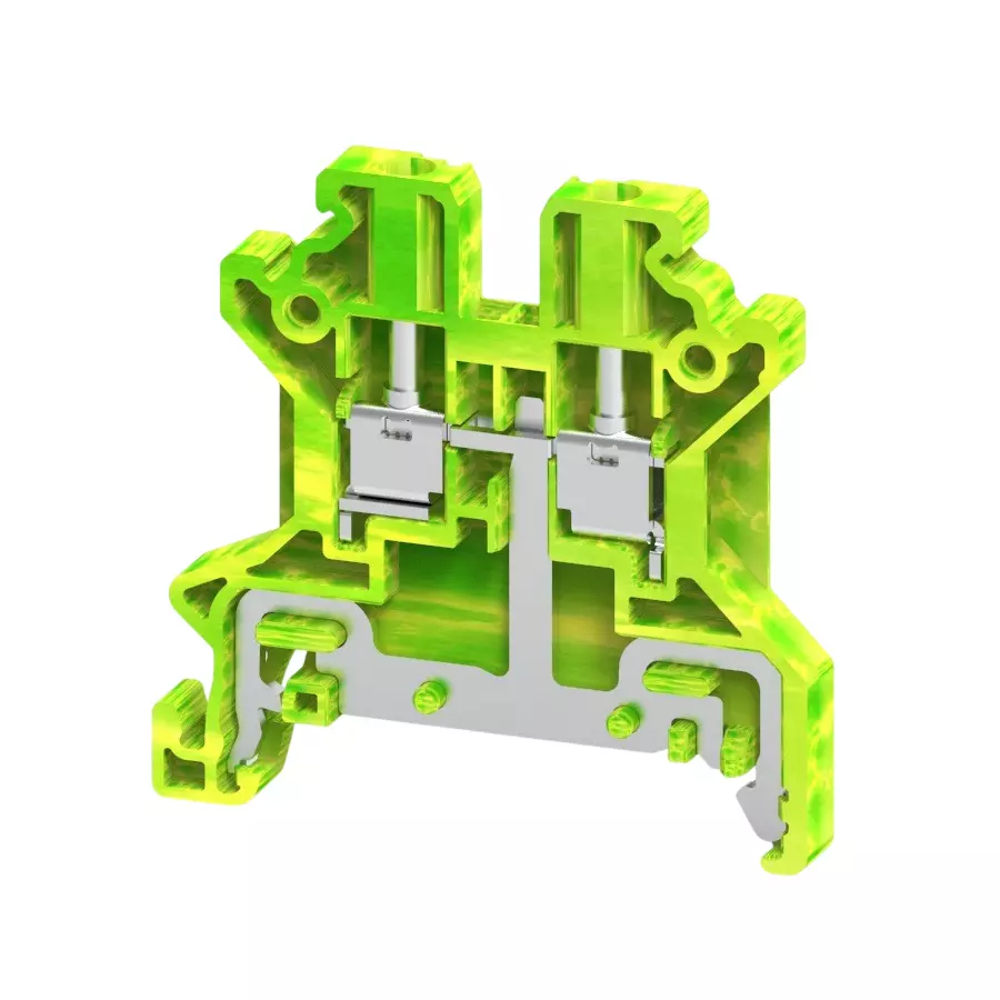 Connectwell Ground/Earth Terminal Block 2.5 mm² Polyamide Green & Yellow, CTSG2.5
