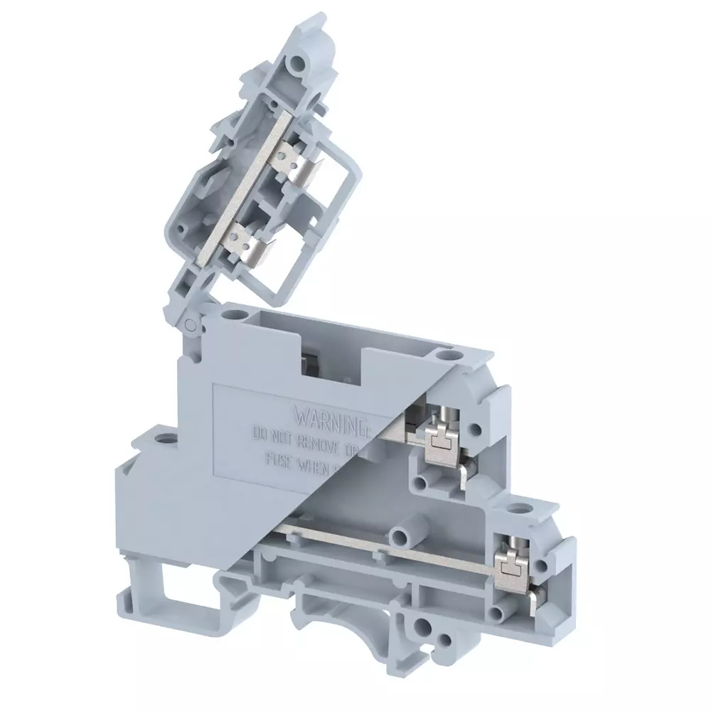 Elmex Fuse Feed Through Terminal With LED Indicator, 630 V, 6.3 A UT/28 A LT Rating and 2.5 mm² Wire Size, KUDDF4AD24V