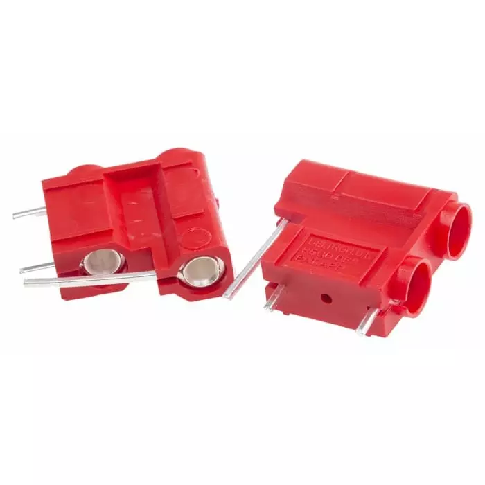 RS Pro Red Female Test Socket 4 mm Connector 10A 50 V Silver Plating (Pack of 5)