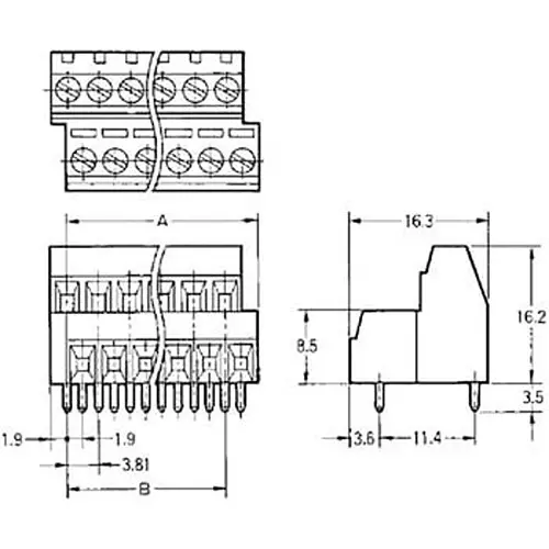 Omron Printed Circuit Board Terminal Block 100 mohm or more (DC500 V), XW4E-10B2-V1