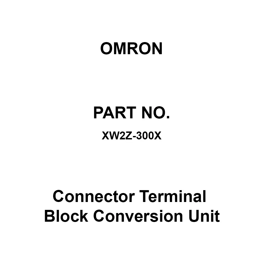 Omron Connector Terminal Block Conversion Unit AC 125, DC 24 V Rated Voltage, XW2Z-300X
