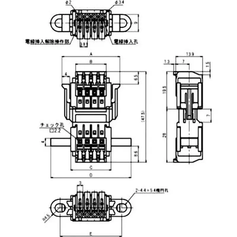 sato-parts-screwless-terminal-block-8-pole-100-m-or-more-dc500-v-sl-4000-asv-8pgy