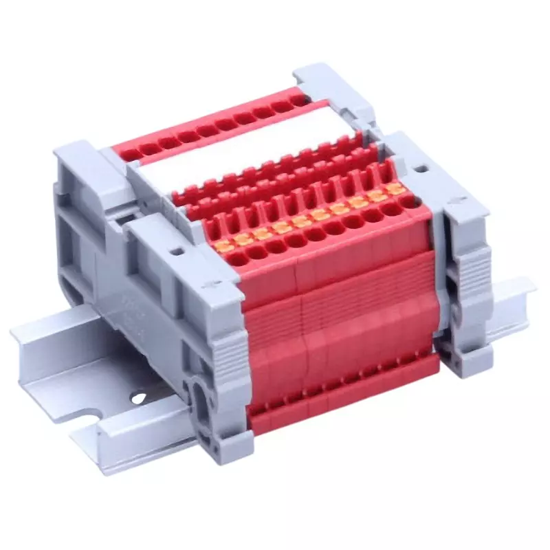 Toyo Giken Assembly Terminal Block Spring Lock 3.5 mm Spacing 1 Stage 10 to 11 mm Wire Stripping Length, VTXL-1.5/2R-143P