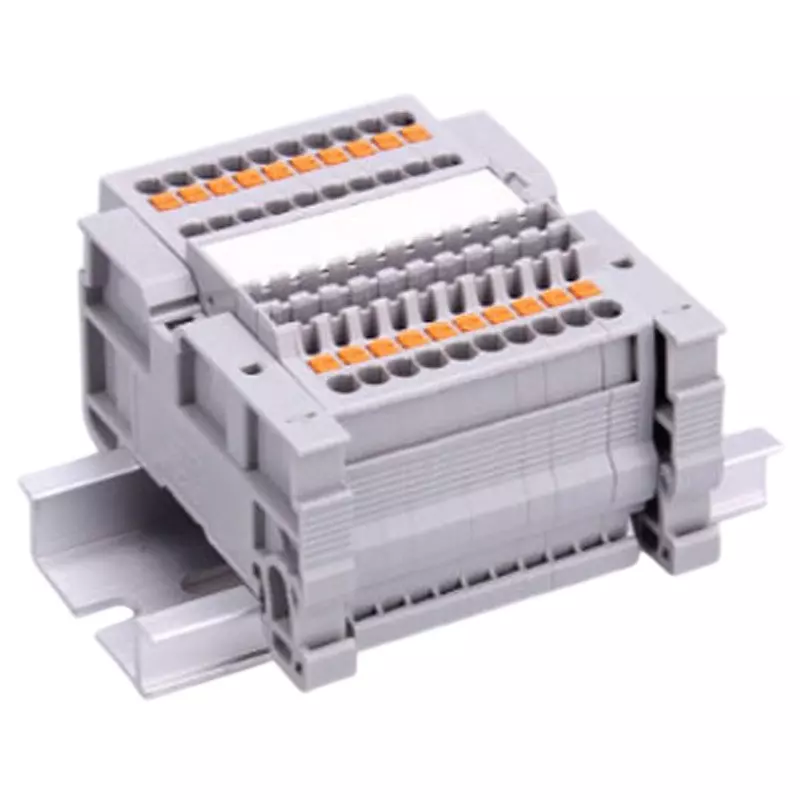 Toyo Giken Assembly Terminal Block Spring Lock 3.5 mm Spacing 1 Stage 113 Pole 10 to 11 mm Wire Stripping Length, VTXL-1.5/3-113P