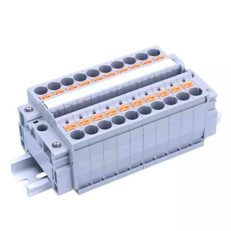 Toyo Giken Assembly Terminal Block 1000 V AC/DC Spring Lock 1 Stage Gray 79 Pole, VTXL-10/2-79P