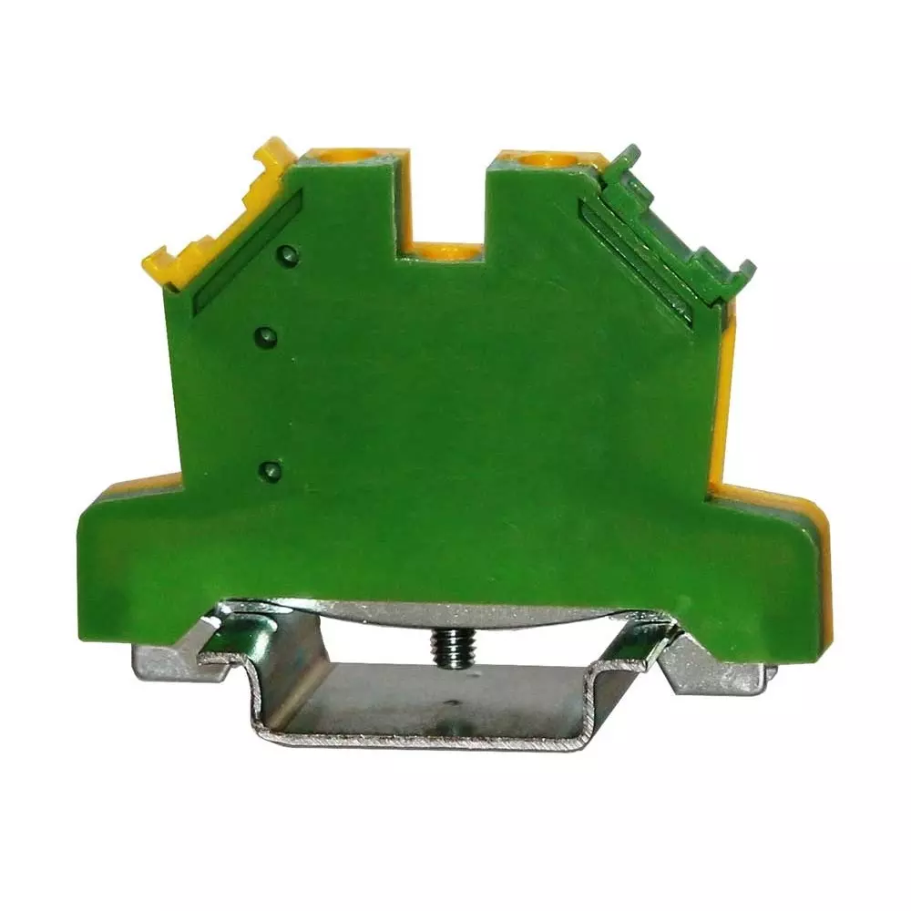 RS PRO Earth Terminal Block Cage Clamp 0.5 to 6 mm² Cable CSA Green, Yellow, 2420500 (Pack of 10)