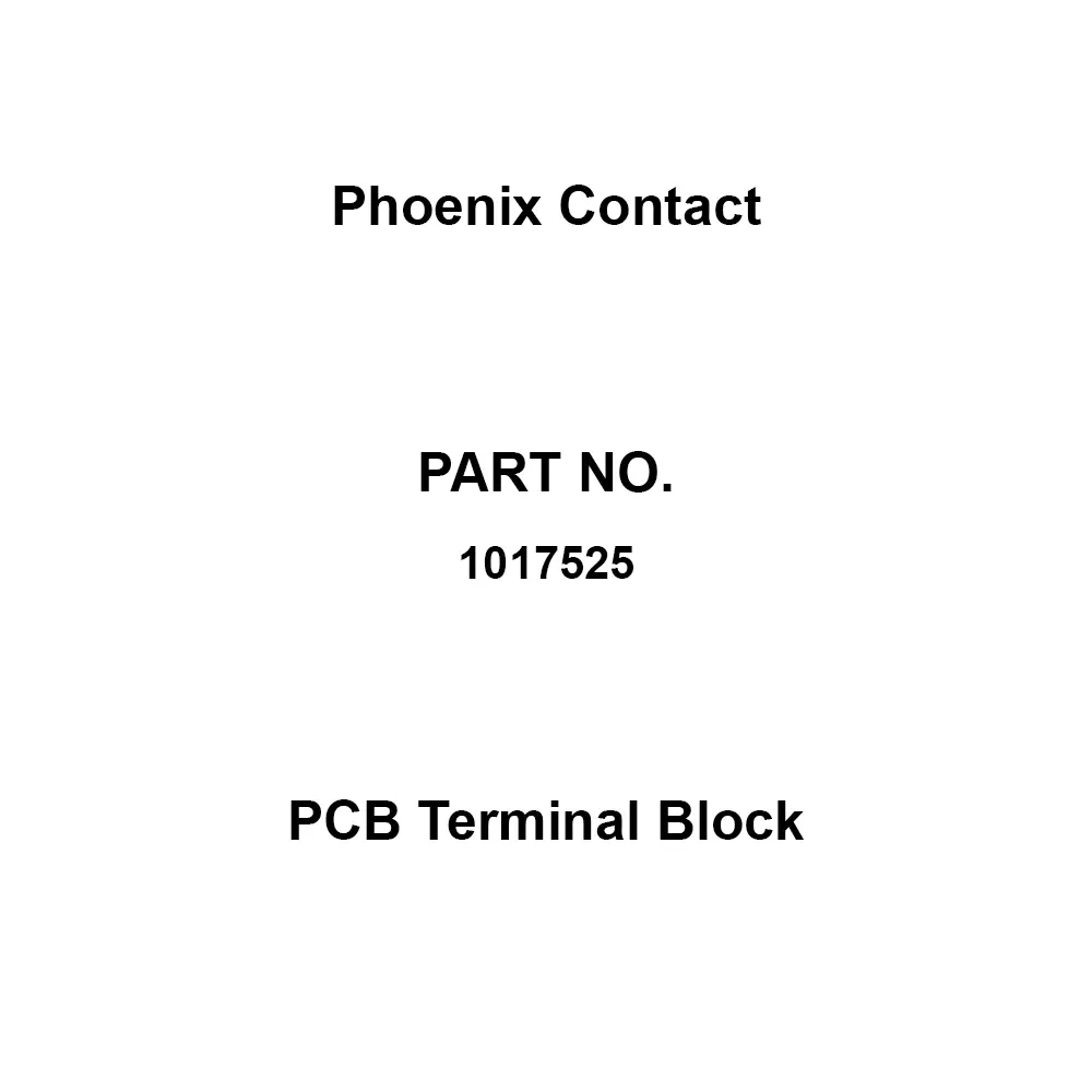 Phoenix Contact PCB Terminal Block 41 Amp Rated Current 6.35 mm Cell Spacing, 1017525 (Pack of 50)