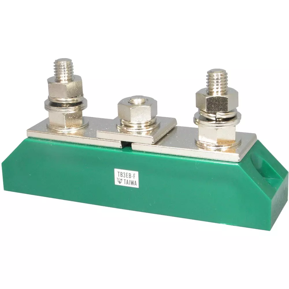 Taiwa Electric Industry Terminal Block 300 Amp Rated Current Green, TB3EB-FGN