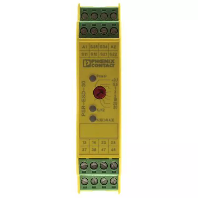 PHOENIX Terminal Block 24 V DC Power Supply Voltage 2 No. of Channels 2 Auxiliary Contacts, 2981800