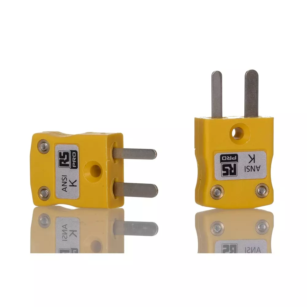 RS PRO K Type Thermocouple Connector Flat Pin Connector 4 mm Probe Dia, 2623135 (Pack of 10 Pcs)
