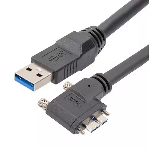 L-COM Usb Cable, 3.0 A Plug-R/A Micro B Plug, CAU3HFA-90RMBV-205M