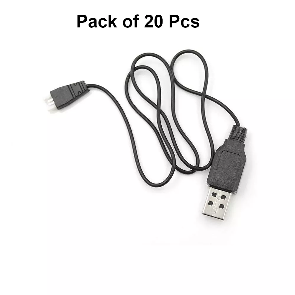 invento-usb-charger-cable-50-cm-length-dc-37-v-output-voltage-black-for-1-cell-li-po-battery-isc-1469-7-pack-of-20-pcs