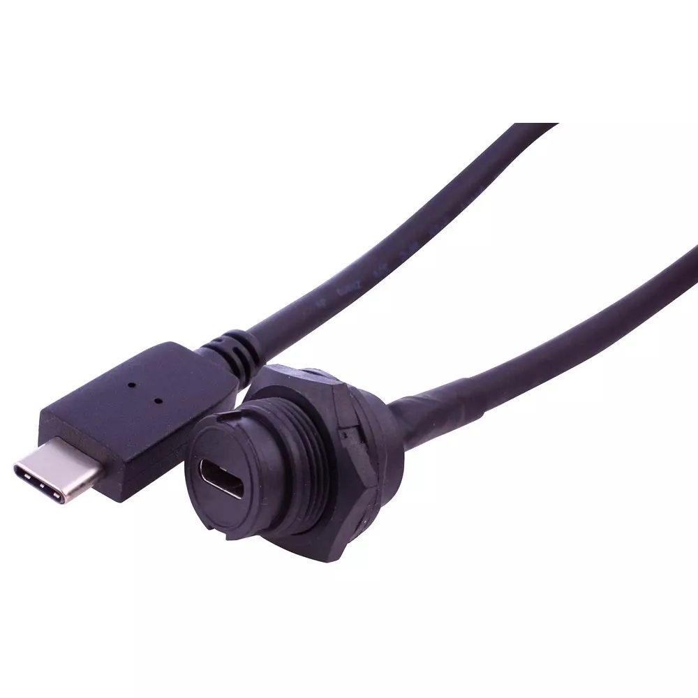 MULTICOMP PRO USB Cable Type C Plug to Type C Receptacle 100 mm Length, MP002445