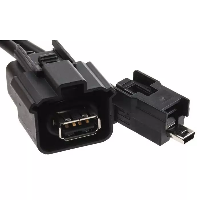 Molex USB 2.0 Cable, Female USB A to Male Mini USB B Cable 500 mm Length, 111015-0100