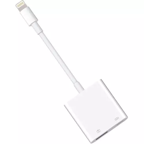 PremiumAV Lightning to USB Camera Adapter with Charging Port and OTG USB Female Adapter for iPhone