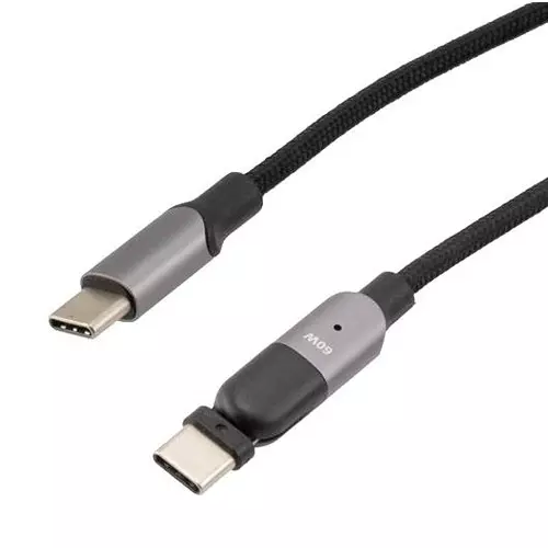 L-COM Usb Cable, 2.0 C Plug-Plug, 6.6Ft, CAU2CC60W-MM-2M
