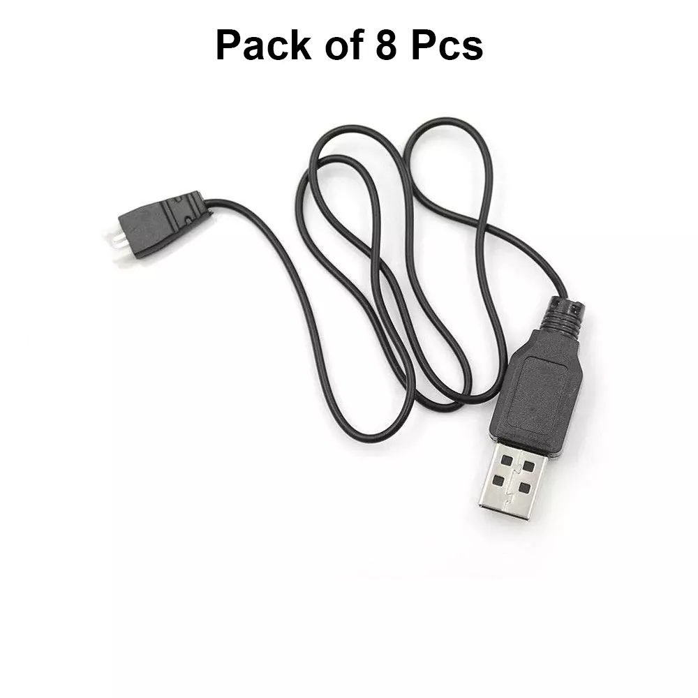 invento-usb-charger-cable-50-cm-length-dc-37-v-output-voltage-black-for-1-cell-li-po-battery-isc-1469-4-pack-of-8-pcs