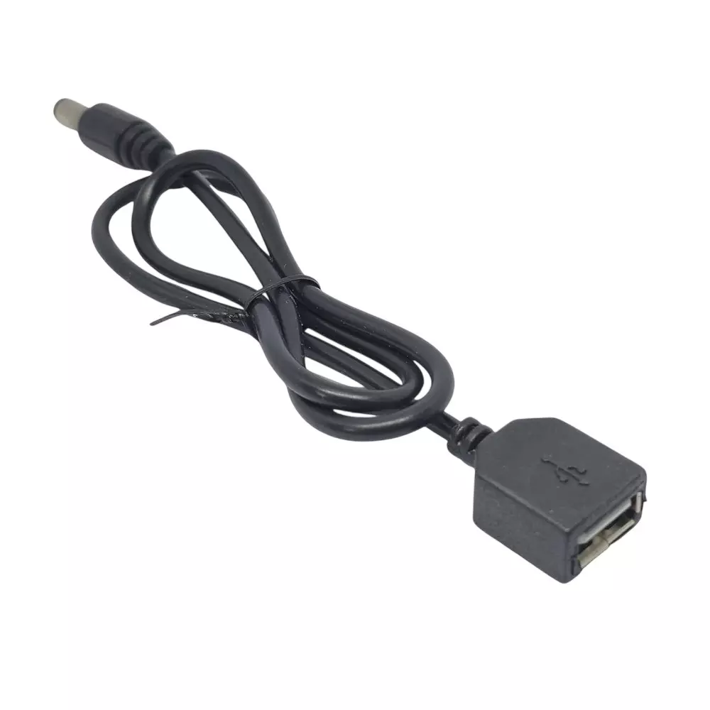 Invento USB Extension Plug to DC Barrel Power Jack Cable 50 cm (0.5 m) Length 5.5x2.1 mm Pin, ISC 208-X7 (Pack of 20 Pcs)