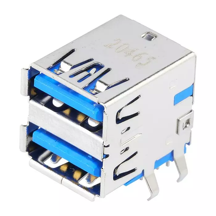 Molex Stacked USB Connector 18 Ways Positions USB 3.0 USB Standard, 48406-0001