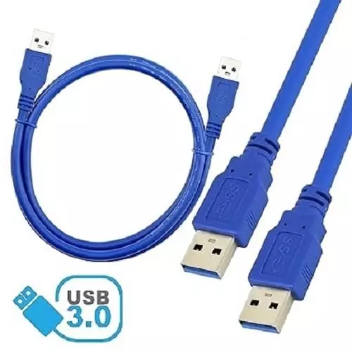 Mak World Type A Cord Short Cable 5 m Male to Male USB 3.0 5 Gbps Transfer Speed Blue