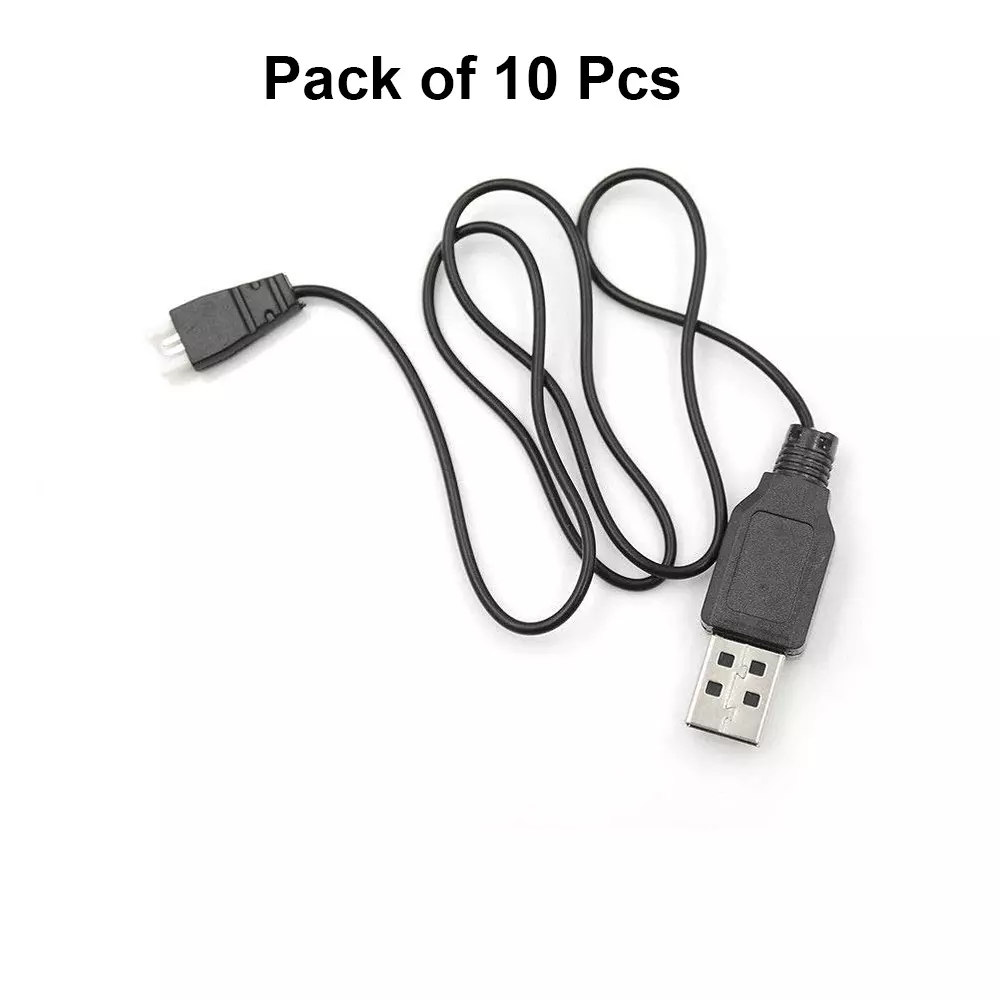 invento-usb-charger-cable-50-cm-length-dc-37-v-output-voltage-black-for-1-cell-li-po-battery-isc-1469-5-pack-of-10-pcs