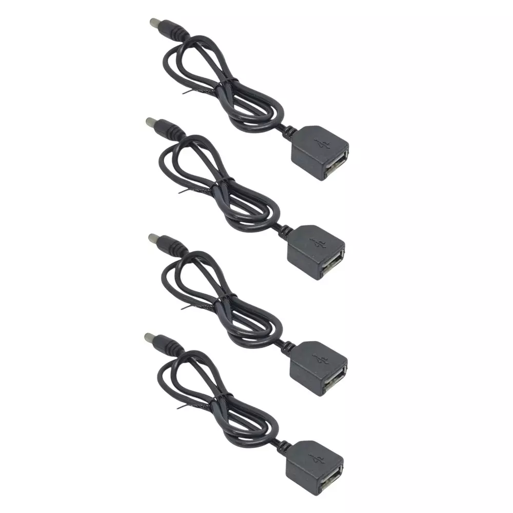 Invento USB Extension Plug to DC Barrel Power Jack Cable 50 cm (0.5 m) Length 5.5x2.1 mm Pin, ISC 208-X2 (Pack of 4 Pcs)