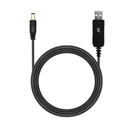 amiciTech USB Step-Up Converter Cable 5 to 12 V with 2.1x5.5 mm Plug 700 mA and 1 m Durable Power Adapter Cord for Router, CCTV Cameras