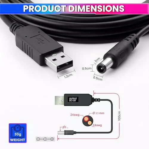 amicitech-usb-step-up-converter-cable-5-to-12-v-with-21x55-mm-plug-700-ma-and-1-m-durable-power-adapter-cord-for-router-cctv-cameras