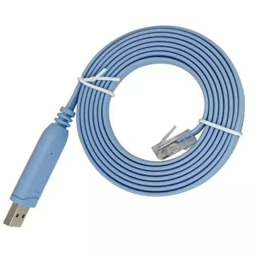 PremiumAV USB to RJ45 Console Cable for Cisco, HP, Huawei, Arista, Juniper, Aruba Routers and Windows, Mac, Linux Laptops