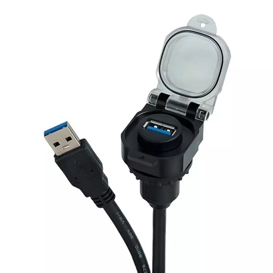 RS PRO USB Connector Male/Female Straight USB Type A Female Cusn Gold Plated 5 V 0.9 Amp, 143820