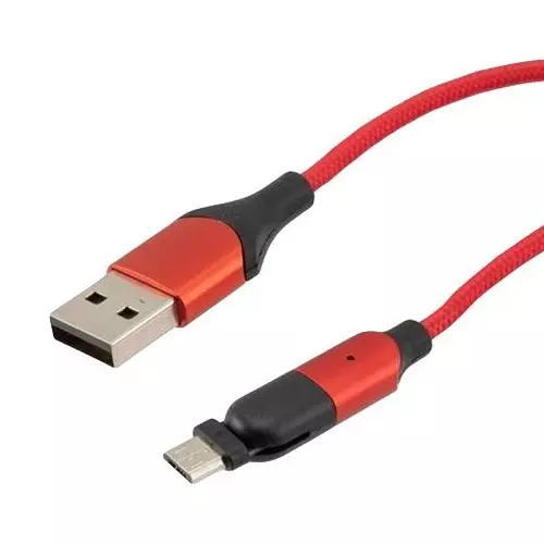 L-COM Usb Cable, 2.0 A Plug-Micro B Plug, 6.6 , CAU2AMIC-MM-2M