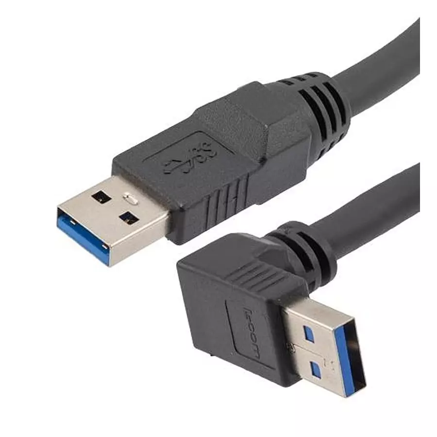 L-COM Usb Cable, 3.0 A Plug- A Plug, 3.3Ft, CAU3HFA-90UA-1M