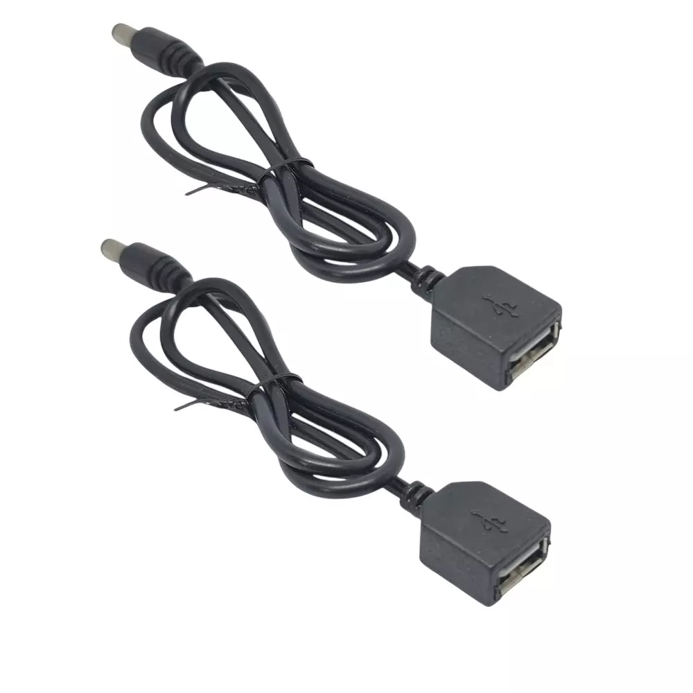 Invento USB Extension Plug to DC Barrel Power Jack Cable 50 cm (0.5 m) Length 5.5x2.1 mm Pin, ISC 208-X1 (Pack of 2 Pcs)