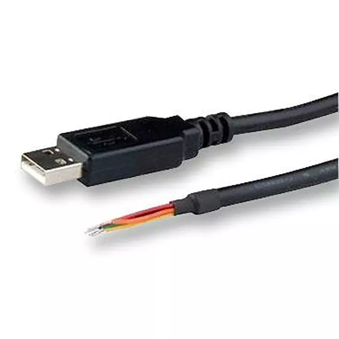 FTDI CABLE, USB-TTL SER CONV 5V, WIRE END, TTL-232R-5V-WE
