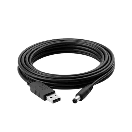 amiciTech USB Power Boost Converter Cable with 5 V to 9 V Step-Up Output 700 mA 2.1x5.5 mm Plug 1 m Durable Power Cable for Routers, Mini Speakers