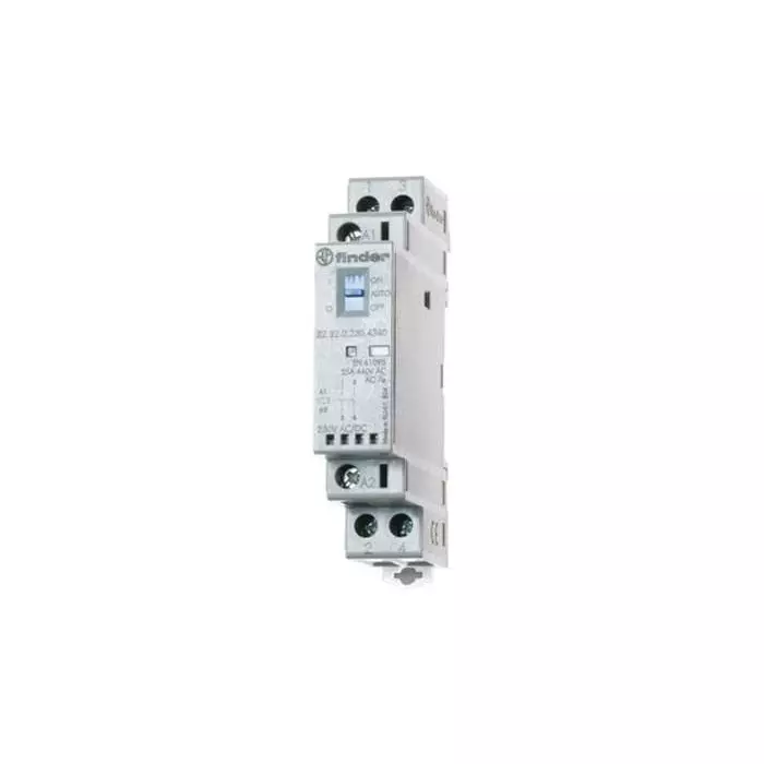 Finder 22 Series Contactor 24 V AC/DC Coil 2-Pole 25 A 6250 KVA 1 NO + 1 NC 250 V, 22.32.0.024.4540