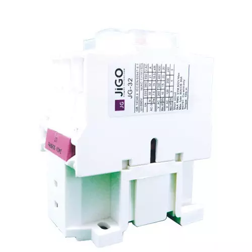 Jigo 3 Pole AC Contactor 415/440 VAC and 32 A Operational Current, JG-3210/3201