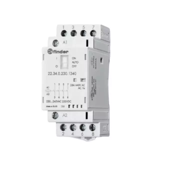 Finder 22 Series Contactor 4-Pole 120 A 1 kW 1NC/1NO 440 V ac, 223402304340