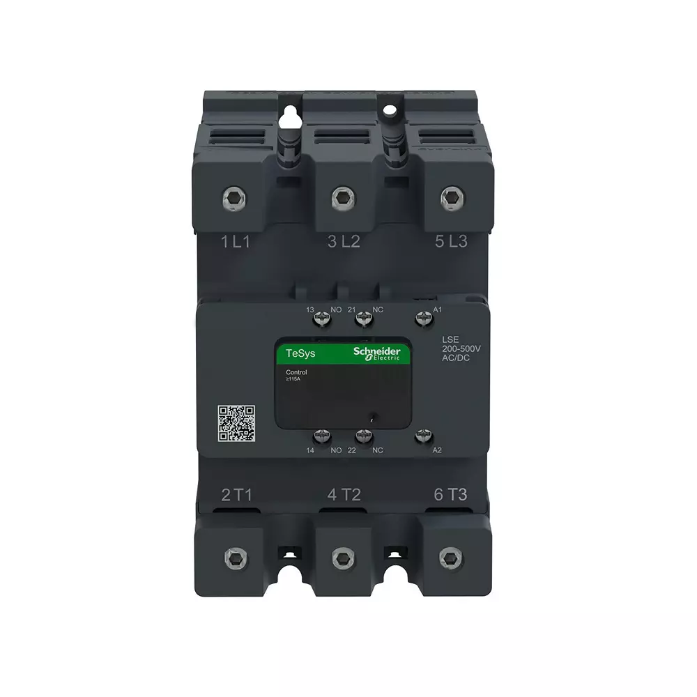 schneider-electric-deca-advanced-contactors-tesys-control-series-1-no-1-nc-auxiliary-contacts-3-pole-and-200-500-v-acdc-coil-voltage-lc1d115alse