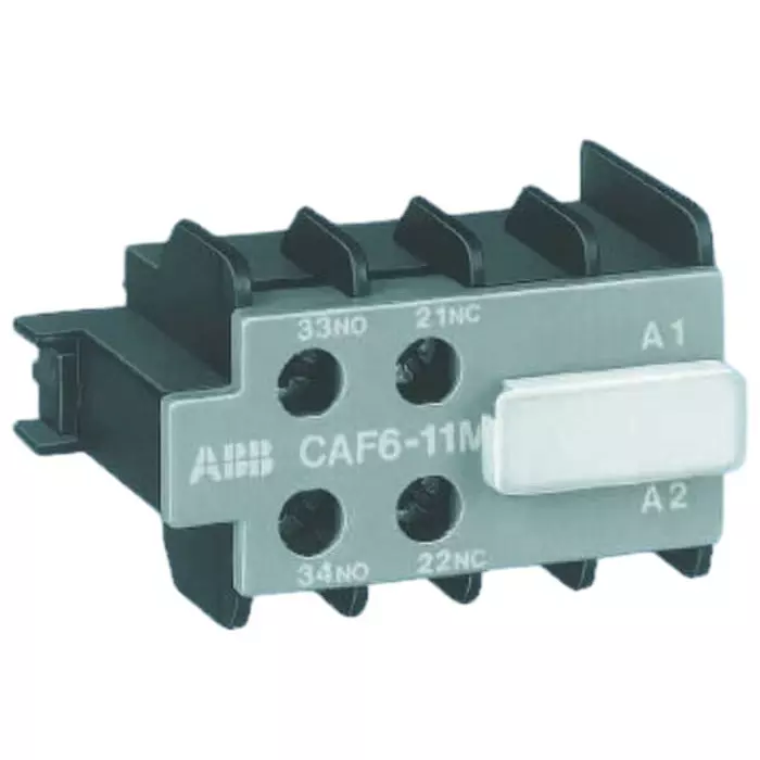 ABB Auxiliary Contact, 2 Contact, 2NC, Front Mount CAF6, GJL1201330R0011 CAF6-02M