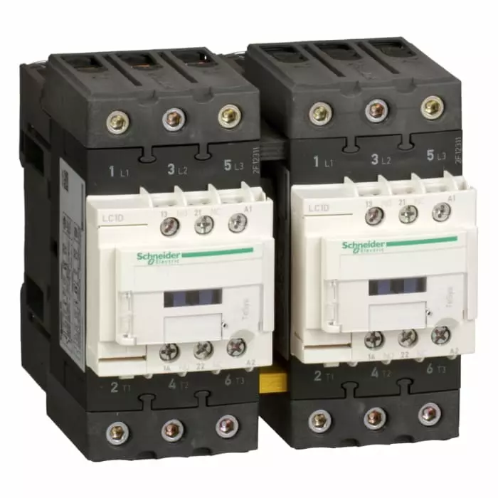 Schneider Electric LC2D Tesys D 3 Pole 1NO+1NC 65 A Reversing Contactor, LC2D65AG7