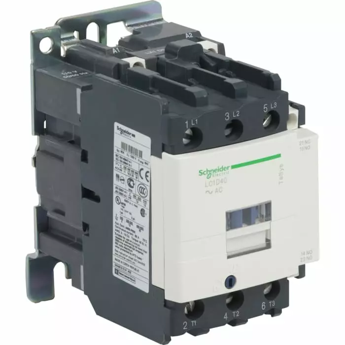 Schneider Electric LC1D Tesys D 3 Pole 1NO+1NC 40 A Changeover Contactor, LC1D40P7S335