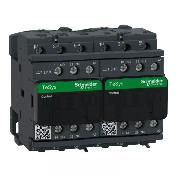 Schneider Electric LC2D Tesys D 3 Pole 1NO+1NC 18 A Reversing Contactor, LC2D18M7